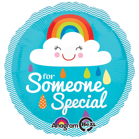 18" Someone Special Rainbow Cloud Balloon