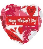 18" Happy Valentine's Day Montage Balloon