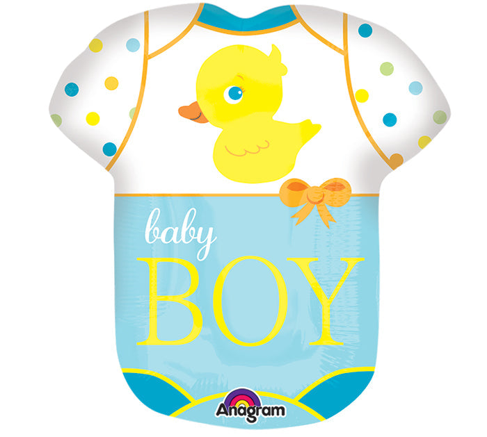 11" Airfill Only Mini Shape Baby Boy Bodysuit Balloon