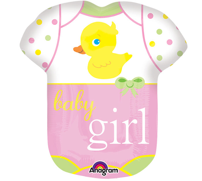 11" Airfill Only Mini Shape Baby Girl Bodysuit Balloon