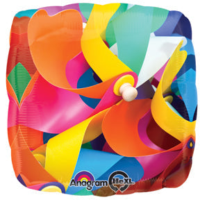 18" Rainbow Pinwheel Balloon