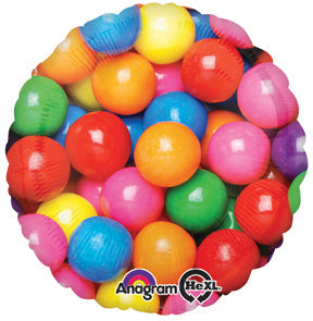 18" Rainbow Gumballs Balloon