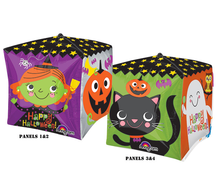 15" Cubez Halloween Characters Balloon Packaged