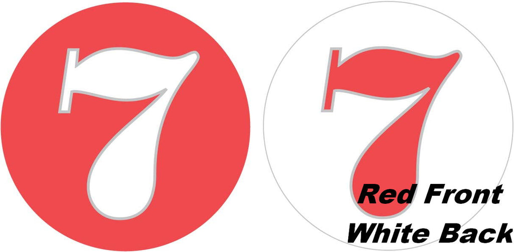 18" Classic Number "7" Red/White Balloon
