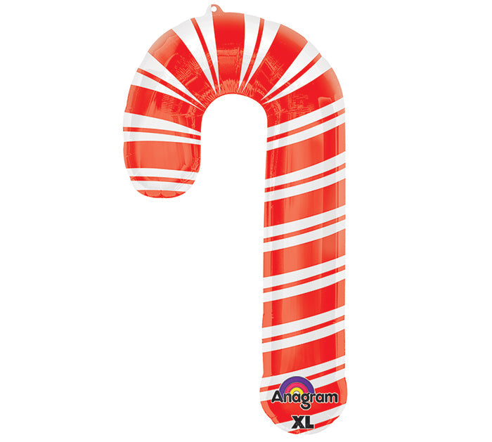 37" SuperShape Holiday Candy Cane Balloon