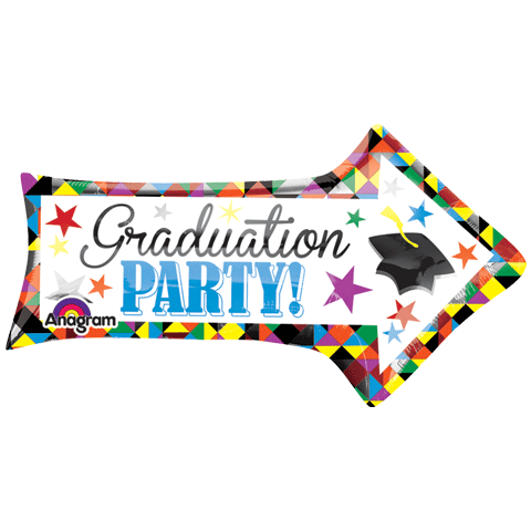 36" SuperShape Grad Party Arrow Balloon