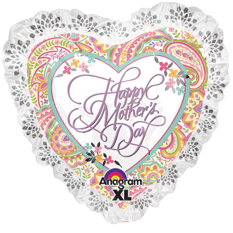 28" SuperShape Happy Mother's Day Paisley Balloon
