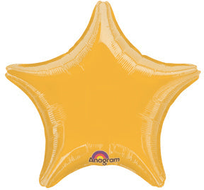 18" Gold Star Anagram Brand Balloon