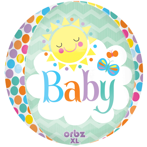 16" Orbz Friendly Baby Sun Balloon Packaged