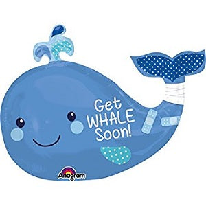 34" SuperShape Get Whale Soon Balloon