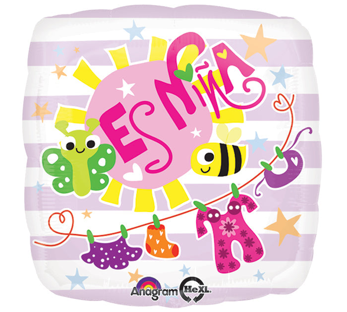 18" Es Nina Baby Clothes Balloon (Spanish)