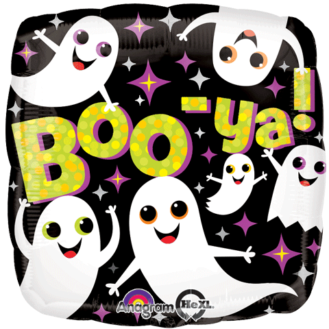 18" Boo-ya Ghosts Balloon Packaged