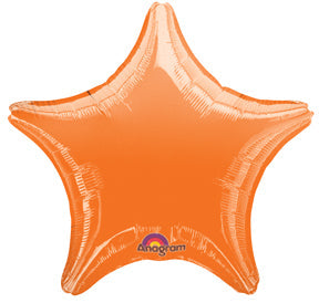18" Orange Star Anagram Brand Balloon