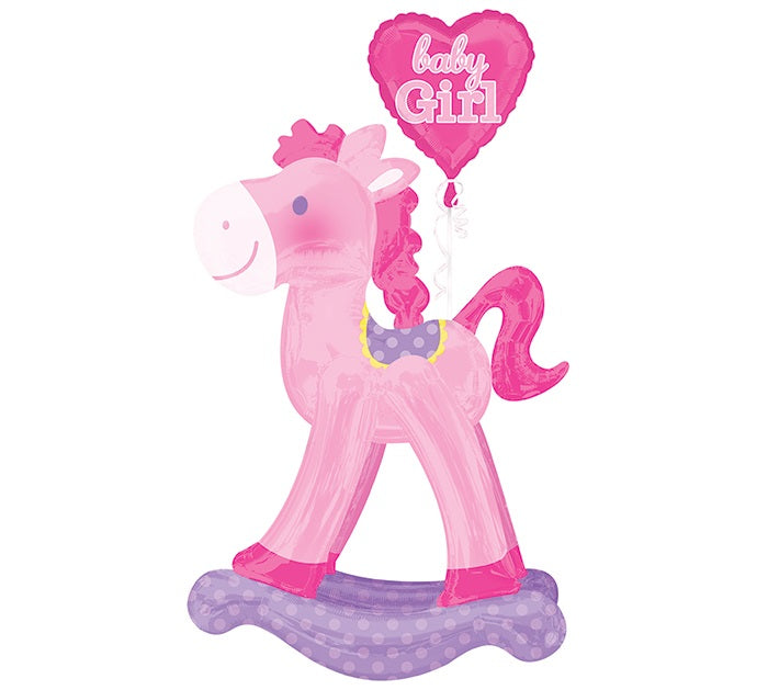 Pink Rocking Horse Airwalker Balloon