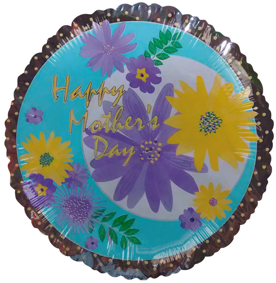 4" Airfill Only Happy Mother's Day Floral Blooms Balloon
