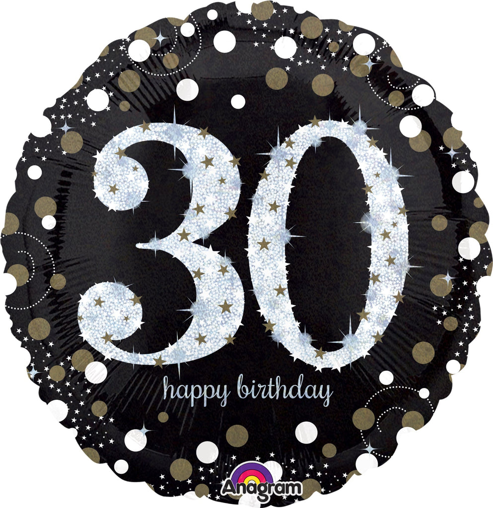 18" Sparkling Birthday 30 Balloon