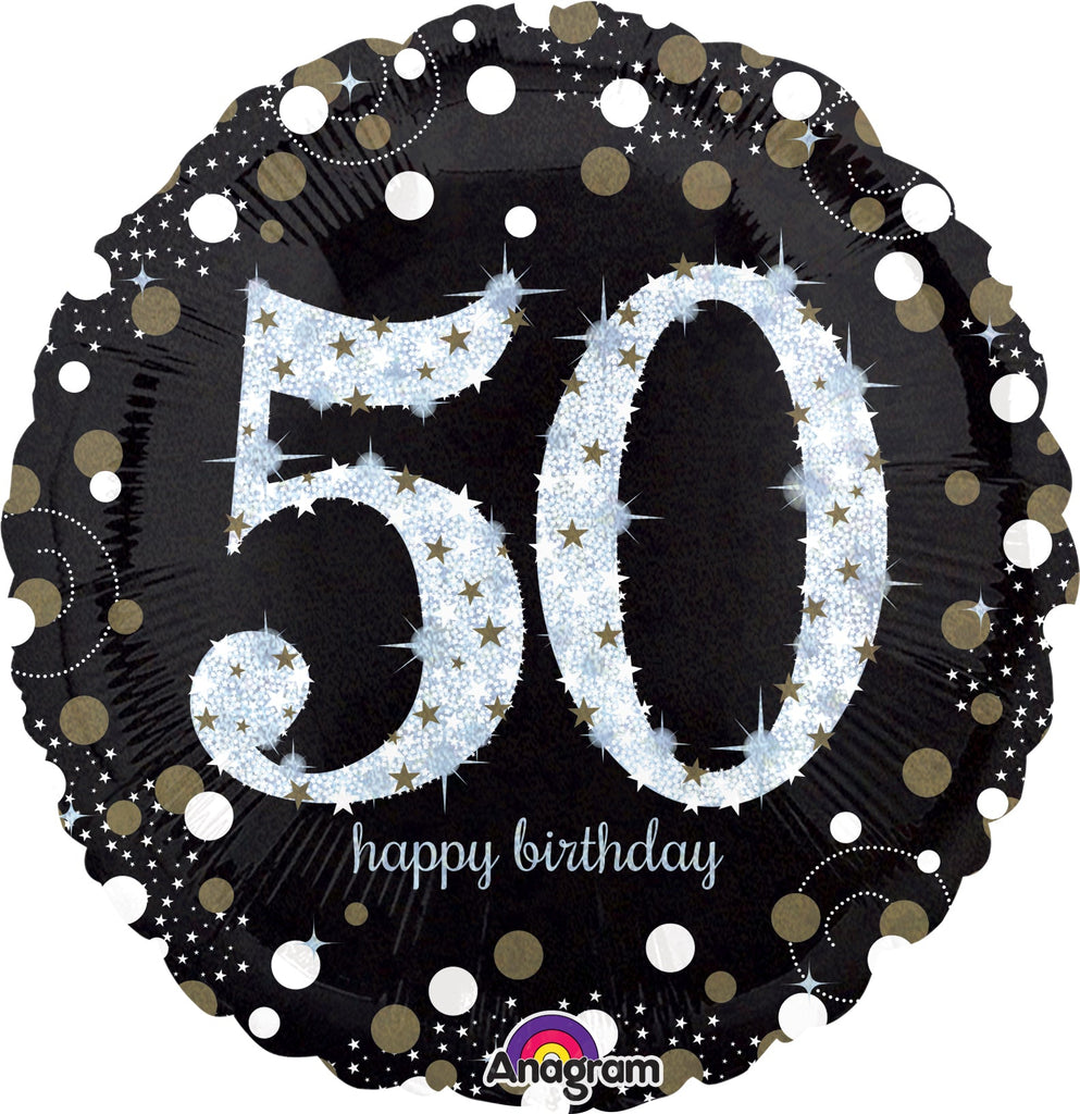 28" Jumbo Sparkling Birthday 50 Balloon