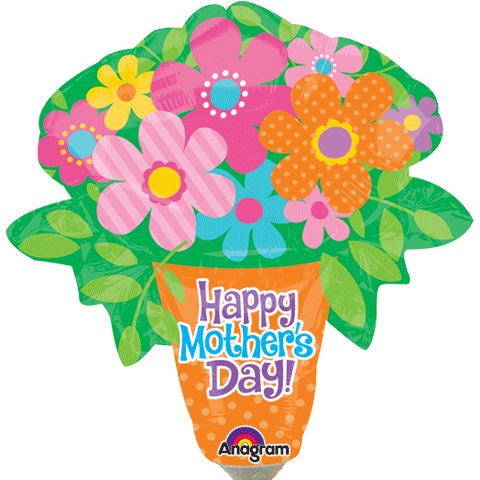 Airfill Only Happy Mother's Day Bright Flowers Balloon