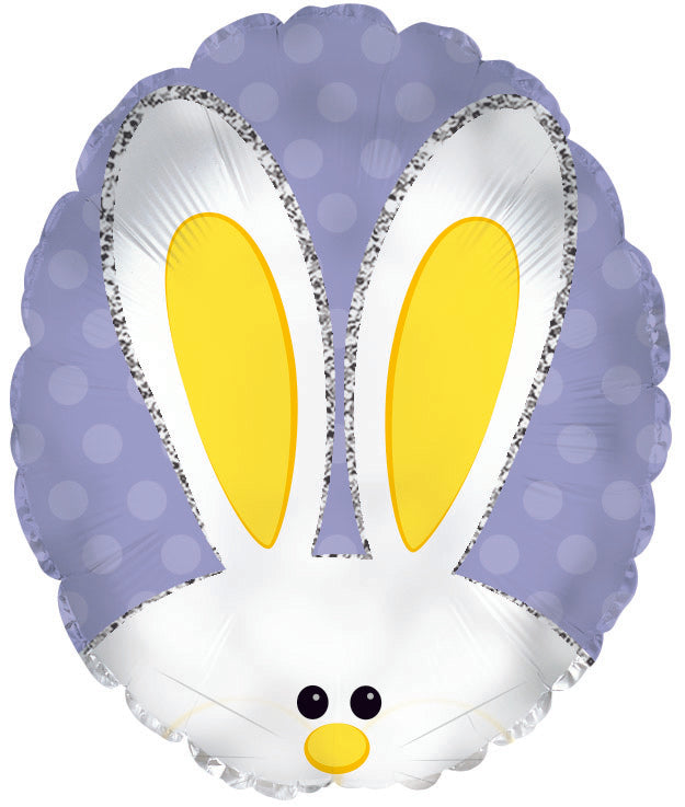 12" Airfill Only Easter Bunny Look Out Foil Balloon