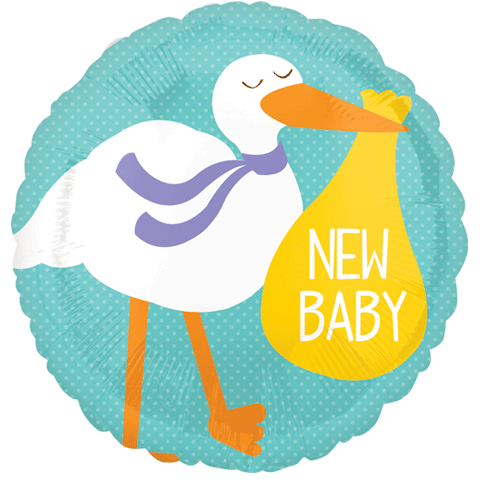 18" Baby Stork Balloon