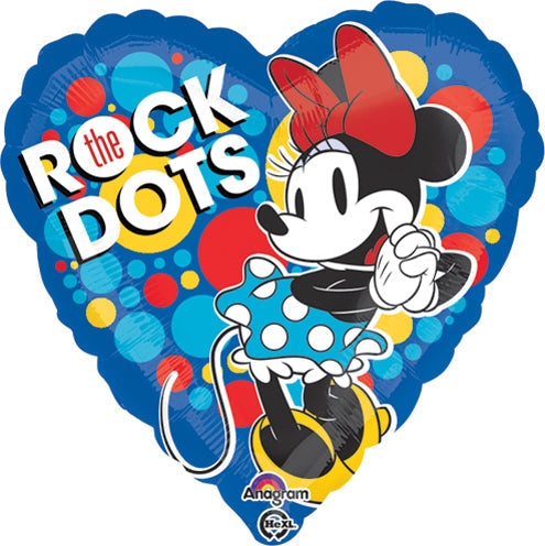 18" Minnie Rock the Dots Balloon Packaged