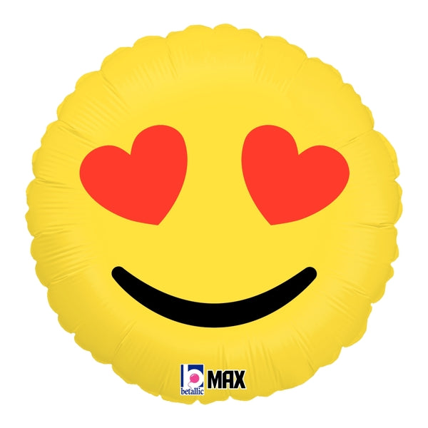 36" MAX Float Balloon Emoji Hearts