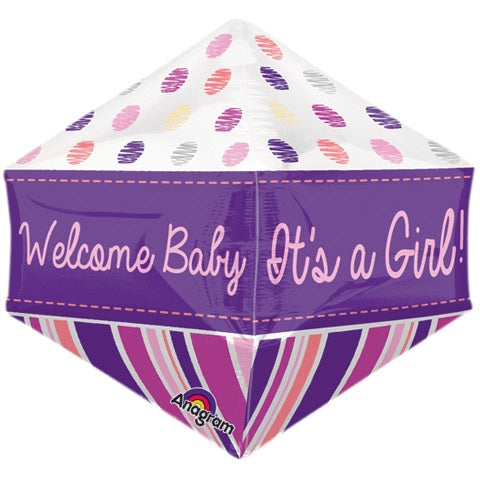 21" Ultrashape Anglez Welcome Baby Girl Balloon