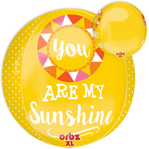 16" Orbz Jumbo You are My Sunshine Balloon Packaged