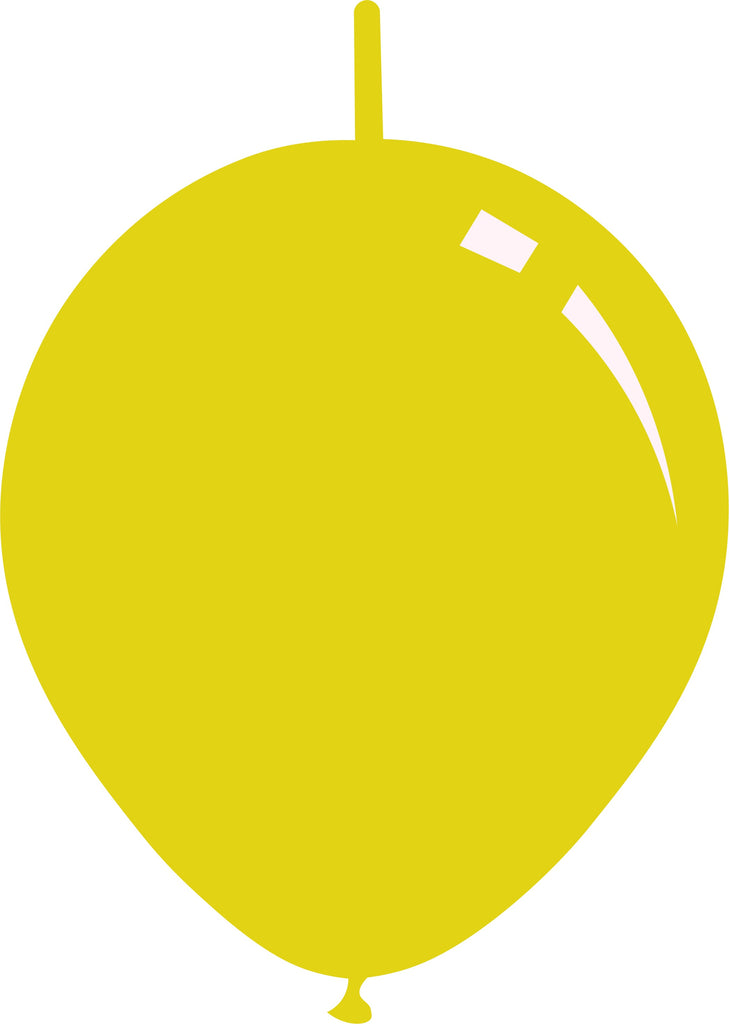 11" Metallic Yellow Decomex Linking Latex Balloons (100 Per Bag)