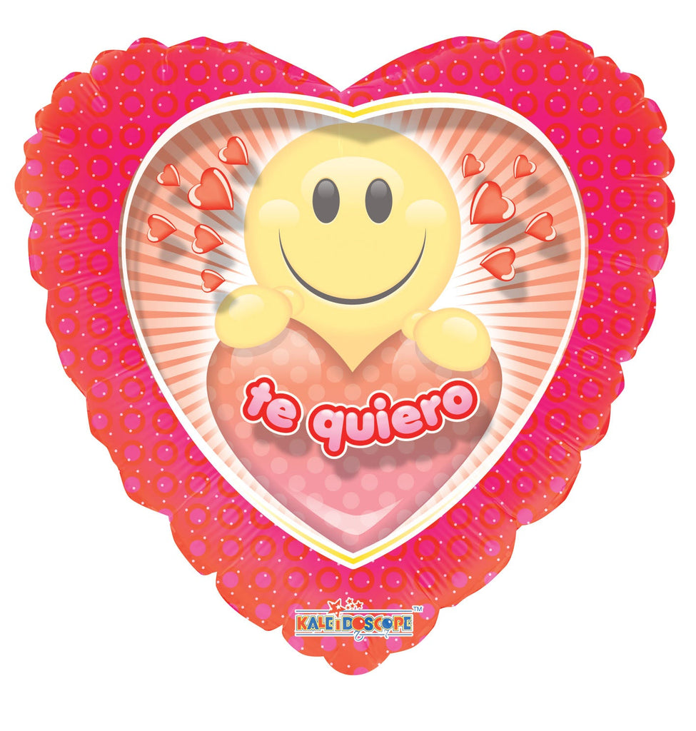 18" Te Quiero Smiley Face Clear View Balloon (Spanish)