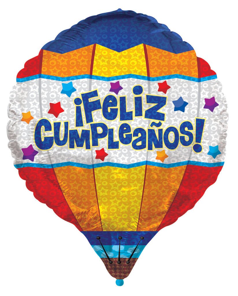 28" Feliz Cumpleaños Aerostatico 3D Balloon (Spanish)