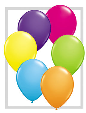 5" Qualatex Latex Balloons Tropical Assort (100 Per Bag)