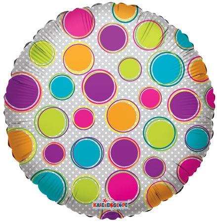 18" Decorative Circles Mylar Balloon