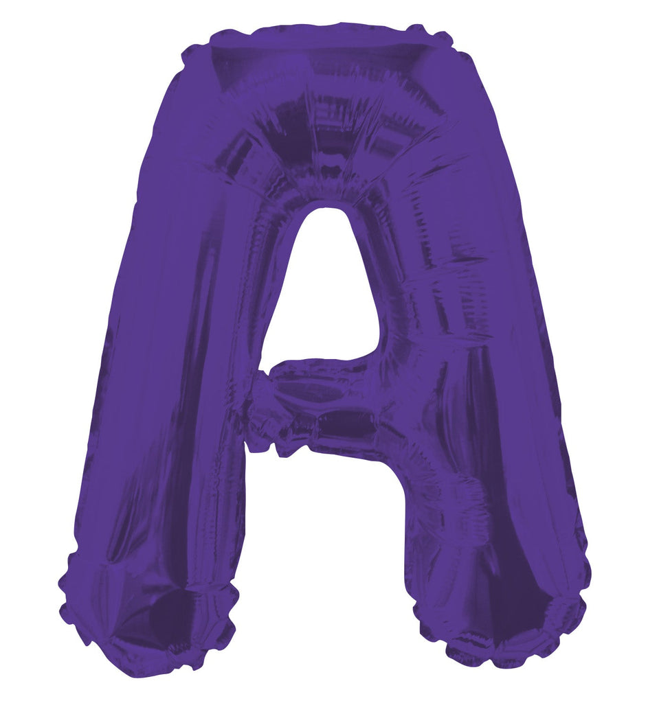 14" Airfill with Valve Only Letter A Purple Balloon