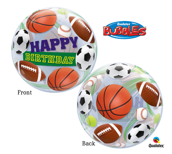 22" Birthday Sport Balls Plastic Bubble Balloons
