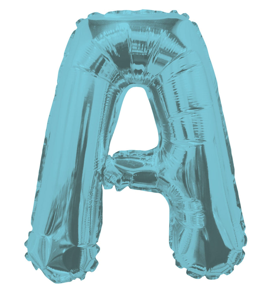 14" Airfill with Valve Only Letter A Light Blue Balloon
