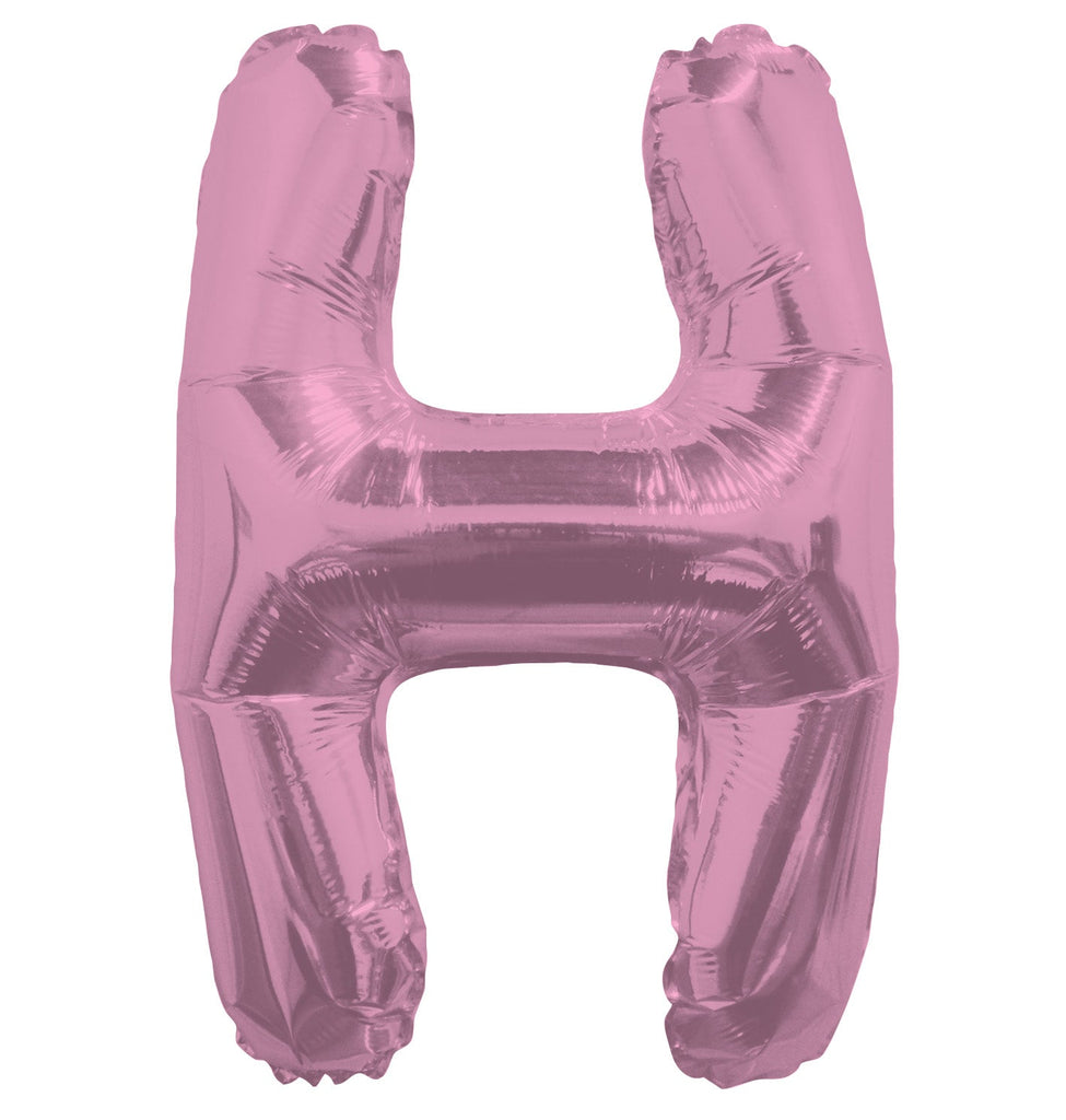14" Airfill with Valve Only Letter H Pink Balloon