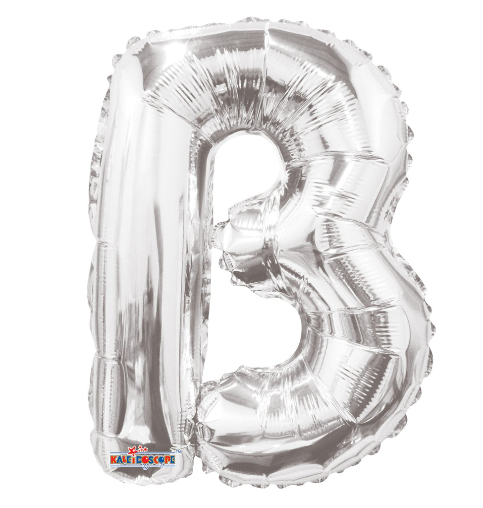 14" Airfill with Valve Only Letter B Silver Balloon