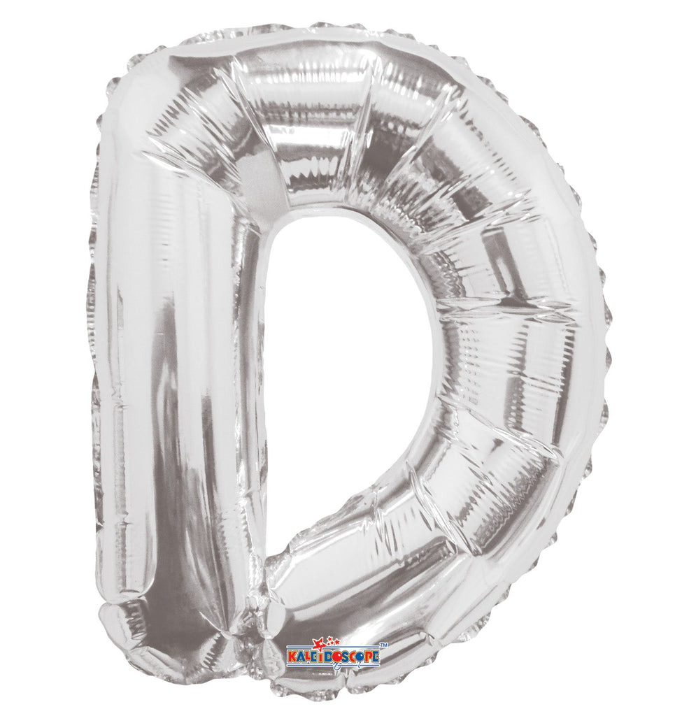 14" Airfill with Valve Only Letter D Silver Balloon