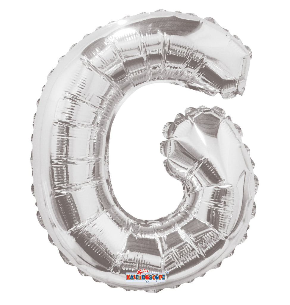 14" Airfill with Valve Only Letter G Silver Balloon