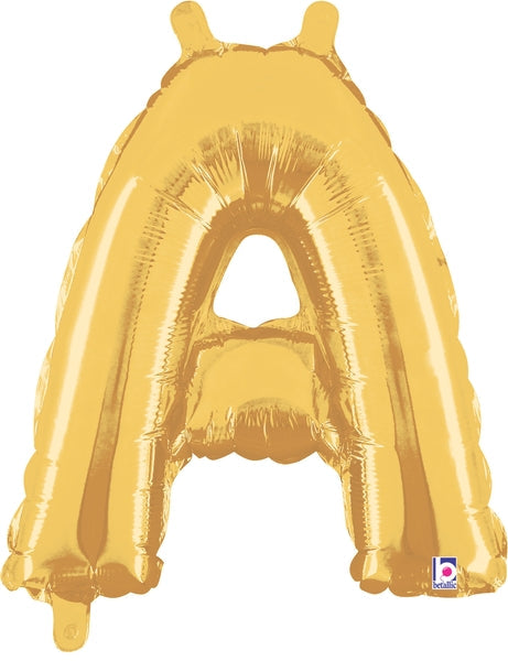 14" Airfill Only (Self Sealing) Megaloon Jr. Shape A Gold Balloon