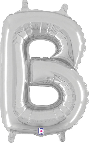 14" Airfill Only (Self Sealing) Megaloon Jr. Shape B Silver Balloon