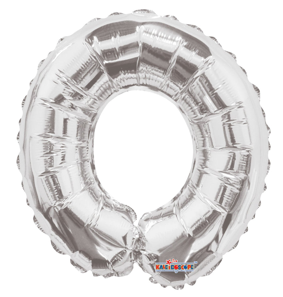 14" Airfill with Valve Only Letter O Silver Balloon