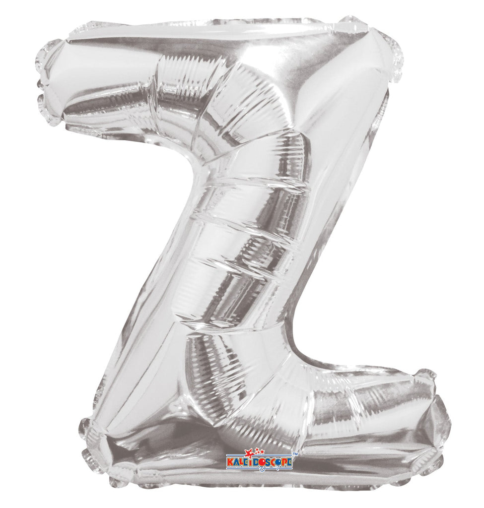 14" Airfill with Valve Only Letter Z Silver Balloon