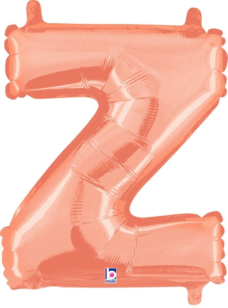 14" Airfill Only (Self Sealing) Megaloon Jr. Letter Z Rose Gold Balloon