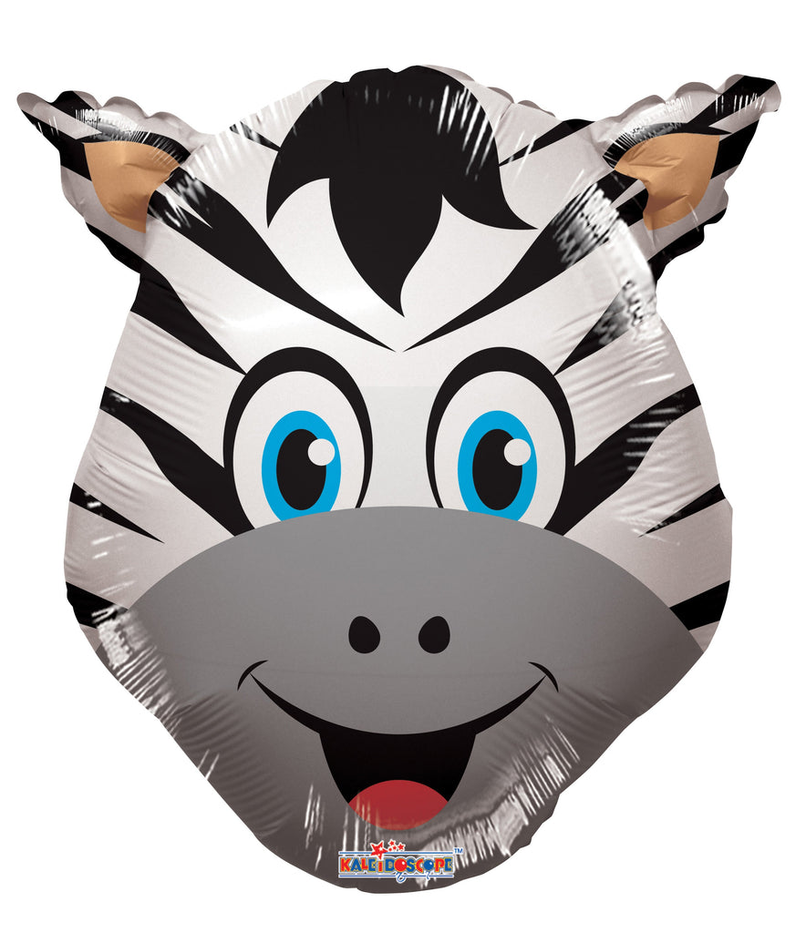 14" Airfill Only Head Zebra Mini Shape Balloon