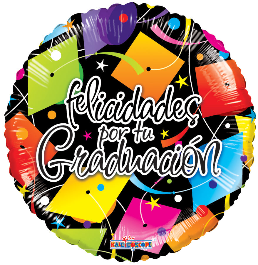 9" Airfill Only Felicidades Birretes Gellibean Balloon (Spanish)