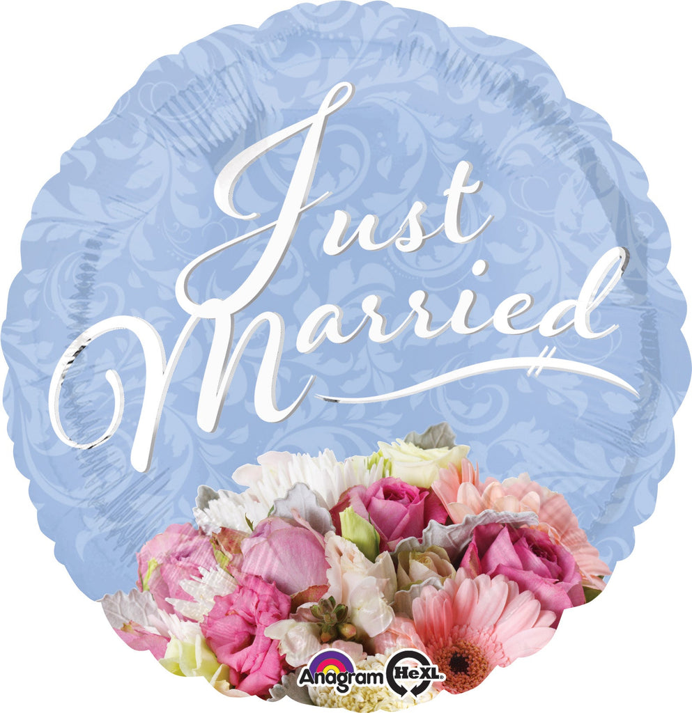 18" Just Married Bouquet Balloon