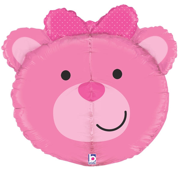 27" Multi-Sided Dimensionals Baby Girl Bear Balloon