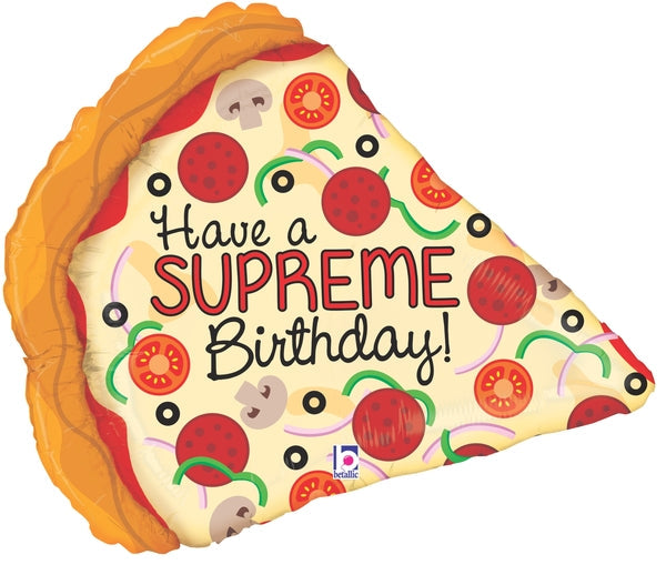 29" Foil Shape Supreme Birthday Pizza Balloon
